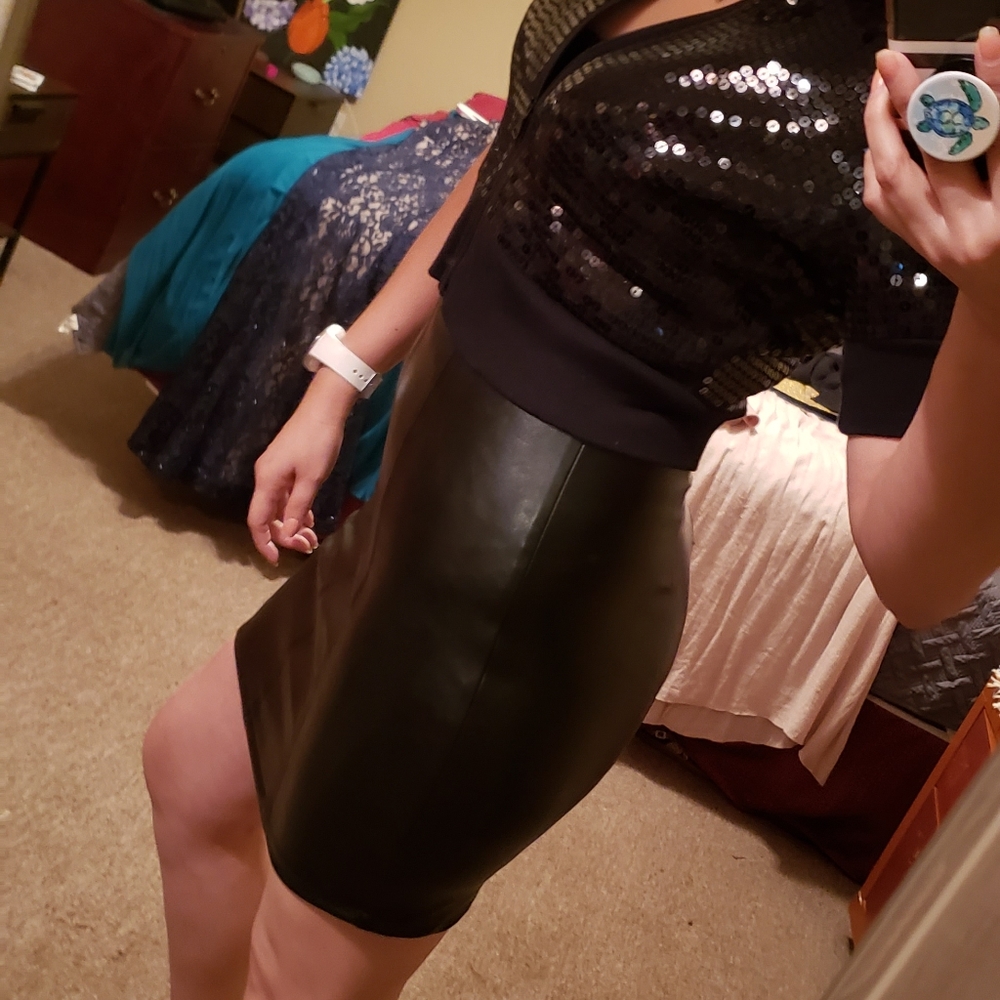 Leather dress
